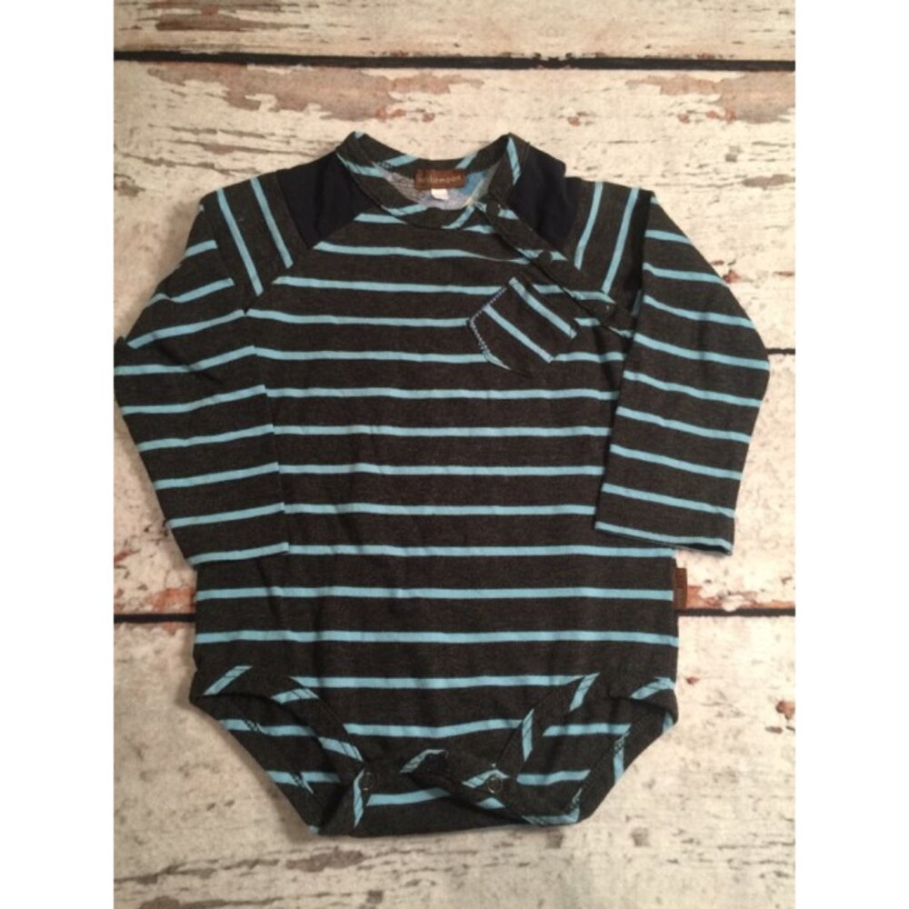 Rabbit Moon Blue Stripe Onesie